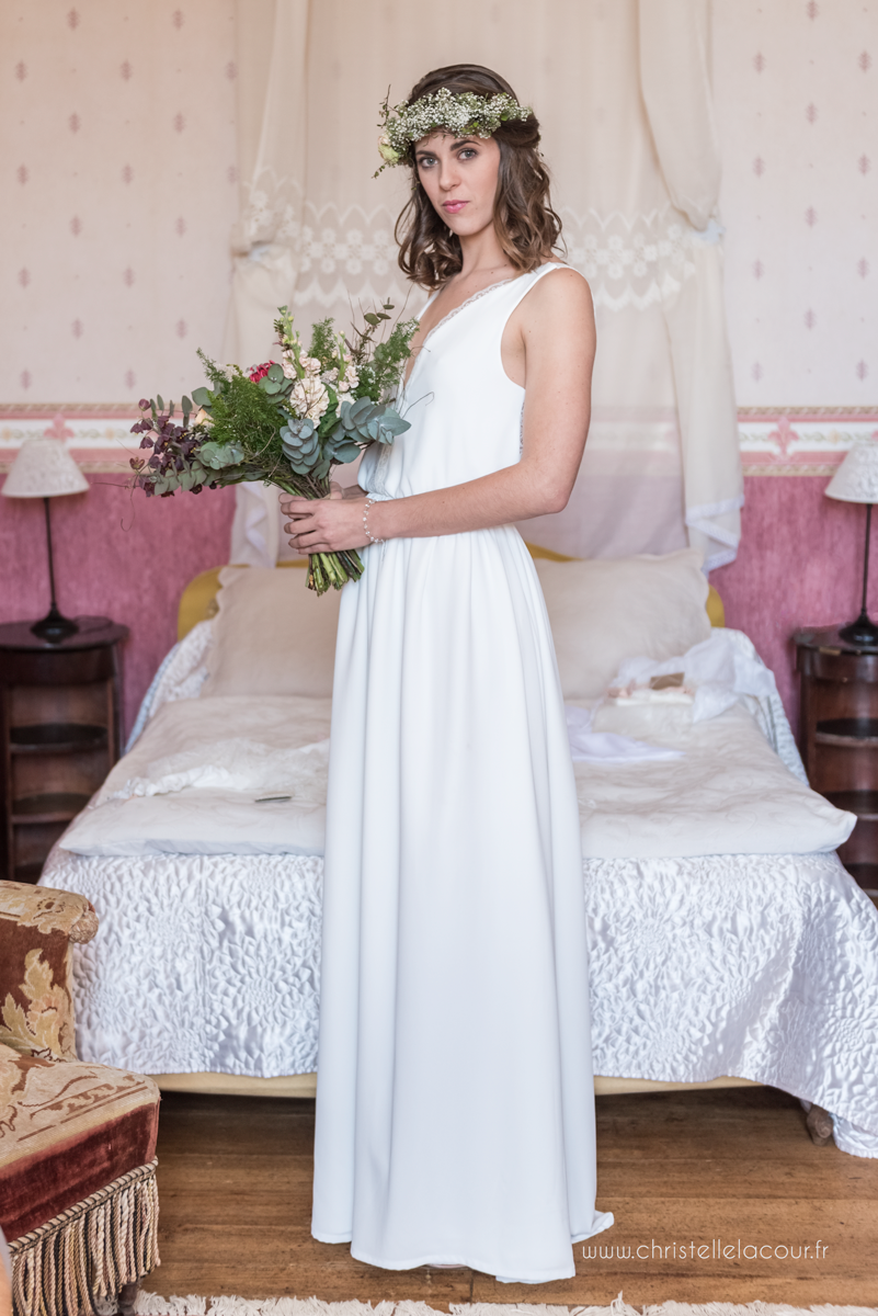 Mariage au château de Calaoué dans le Gers - le gîte, chambre rose