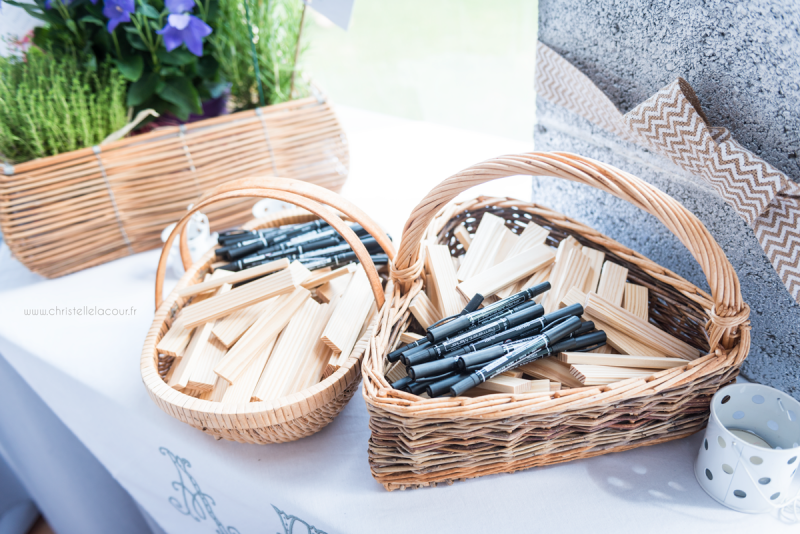 Mariage au château des Varennes près de Toulouse, urne originale, kaplas et parpaing