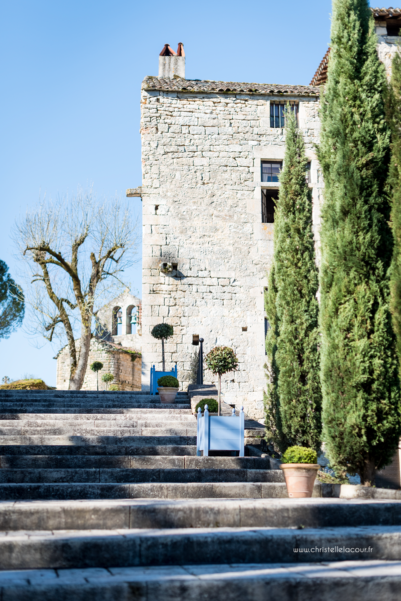 Les marches du pigeonnier - mariage geek au Château de Cas Tarn-et-Garonne