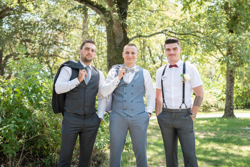 Photographe de mariage à Toulouse au Manoir du Prince Christelle Lacour Photographe, groom team